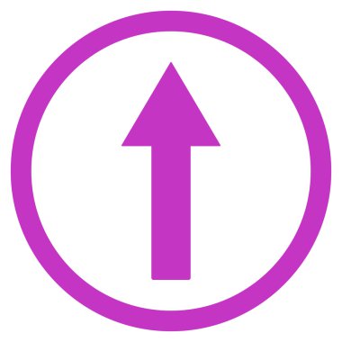 Up Rounded Arrow Flat Vector Symbol