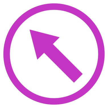Up-Left Rounded Arrow Flat Vector Symbol