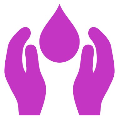 Su bakımı düz vektör simgesi