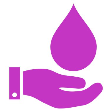 Su hizmet düz vektör simgesi