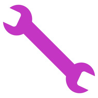 Wrench Flat Vector Symbol