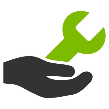 servis düz vektör sembolünü onar