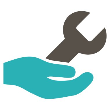 servis düz vektör sembolünü onar