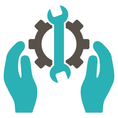 servis düz vektör sembolünü onar