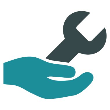 servis düz vektör sembolünü onar