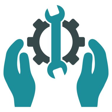 servis düz vektör sembolünü onar