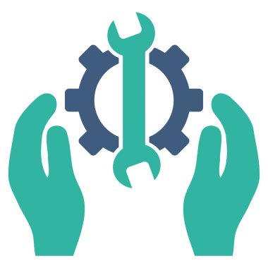 servis düz vektör sembolünü onar