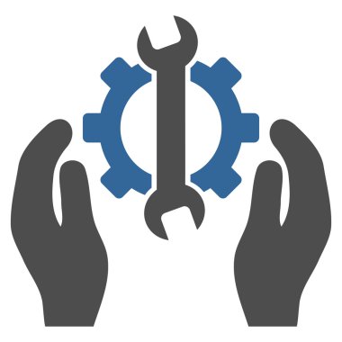 servis düz vektör sembolünü onar