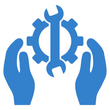 servis düz vektör sembolünü onar