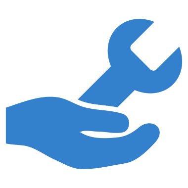 servis düz vektör sembolünü onar