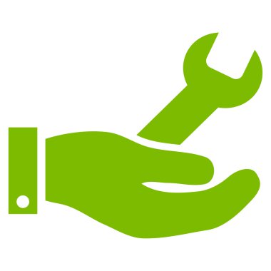 servis düz vektör sembolünü onar