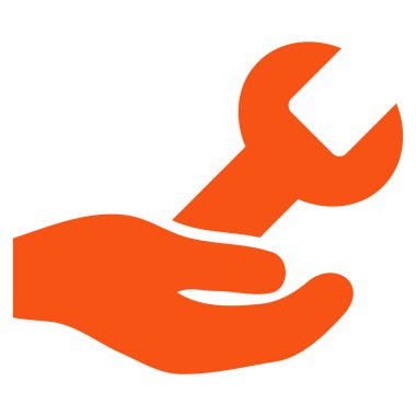 servis düz vektör sembolünü onar