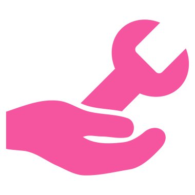 servis düz vektör sembolünü onar