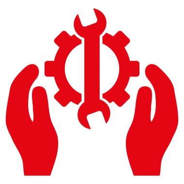 servis düz vektör sembolünü onar