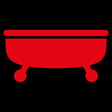 Küvet düz vektör simgesi