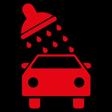 Oto yıkama düz vektör simgesi