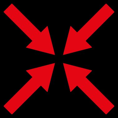 Center Arrows Flat Vector Symbol