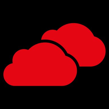 Bulutlar düz vektör simgesi