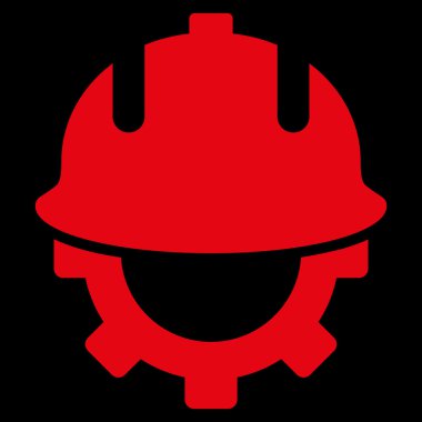 Geliştirme kask düz vektör simgesi