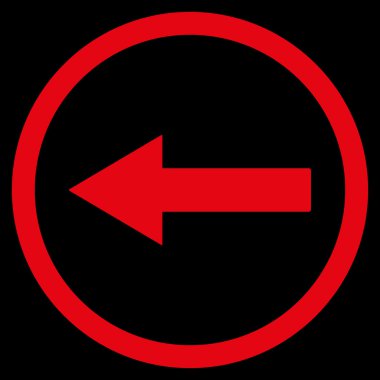 Left Rounded Arrow Flat Vector Symbol