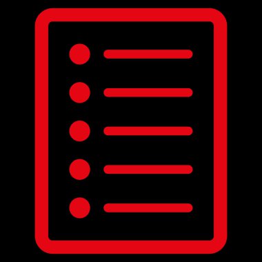 List Page Flat Vector Symbol