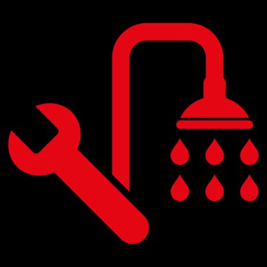 Sıhhi tesisat düz vektör simgesi