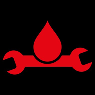 Sıhhi tesisat düz vektör simgesi