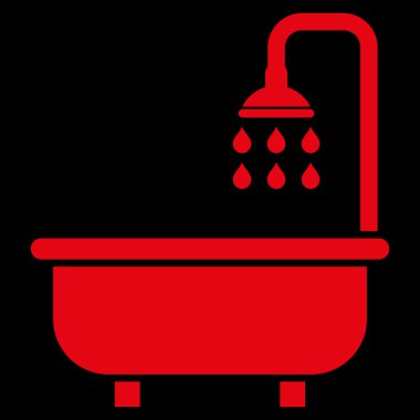 Duş banyo düz vektör simgesi