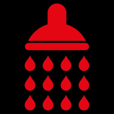 Duş düz vektör simgesi