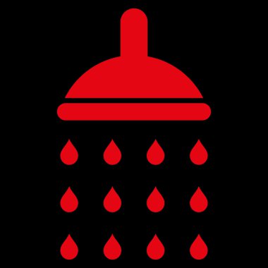 Duş düz vektör simgesi