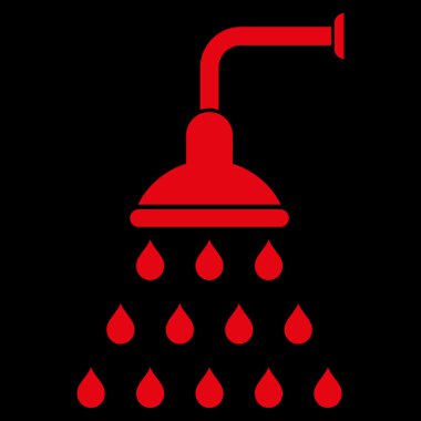 Duş düz vektör simgesi