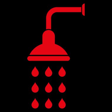 Duş düz vektör simgesi