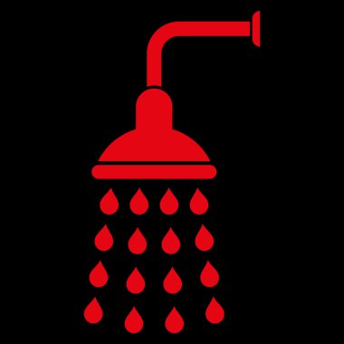 Duş düz vektör simgesi