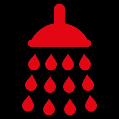 Duş düz vektör simgesi