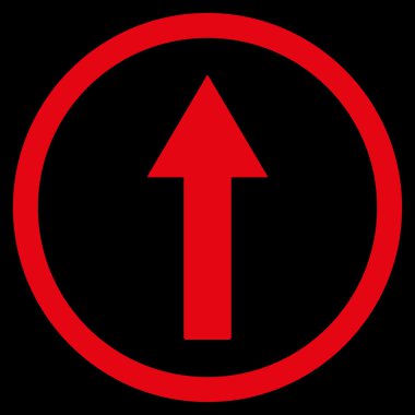 Up Rounded Arrow Flat Vector Symbol