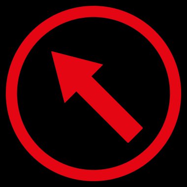 Up-Left Rounded Arrow Flat Vector Symbol
