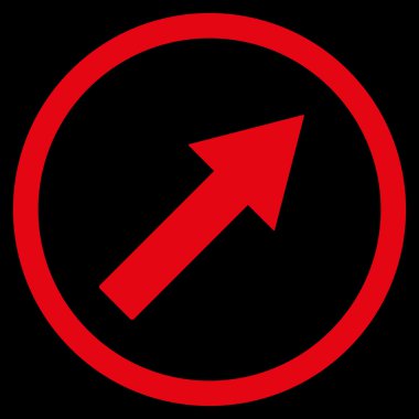 Up-Right Rounded Arrow Flat Vector Symbol