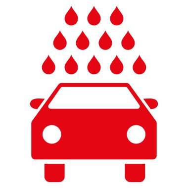 Oto yıkama düz vektör simgesi