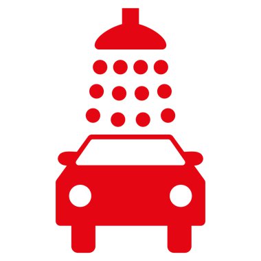 Oto yıkama düz vektör simgesi