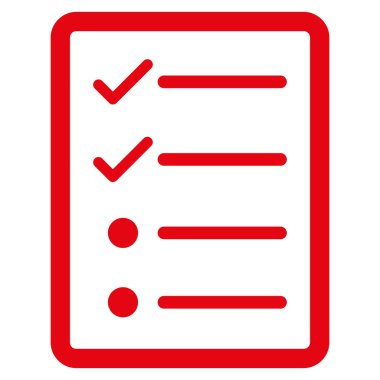 Checklist Page Flat Vector Symbol