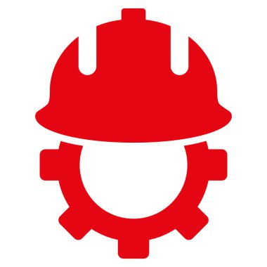 Geliştirme kask düz vektör simgesi