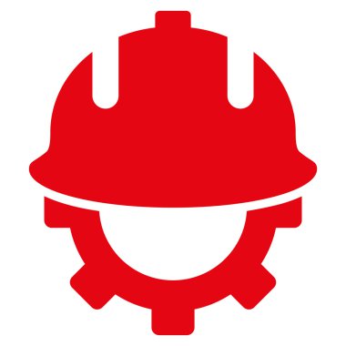 Geliştirme kask düz vektör simgesi