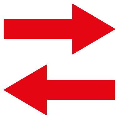 Horizontal Flip Arrows Flat Vector Symbol