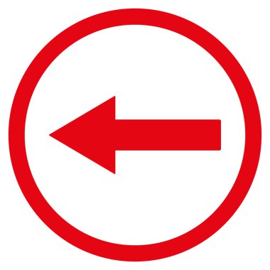 Left Rounded Arrow Flat Vector Symbol