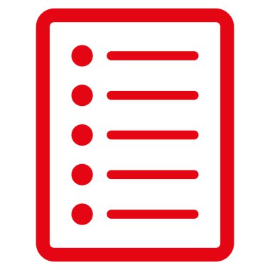 List Page Flat Vector Symbol
