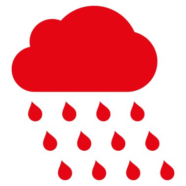 Yağmur bulutu düz vektör simgesi