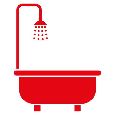 Duş banyo düz vektör simgesi