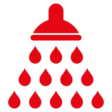 Duş düz vektör simgesi