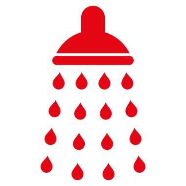 Duş düz vektör simgesi