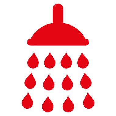 Duş düz vektör simgesi